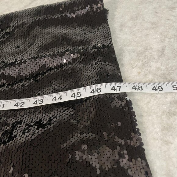 L&B Duster Womens 3XL Black Full Sequin Open Front Jacket Coat Lucky & Blessed - Picture 10 of 11